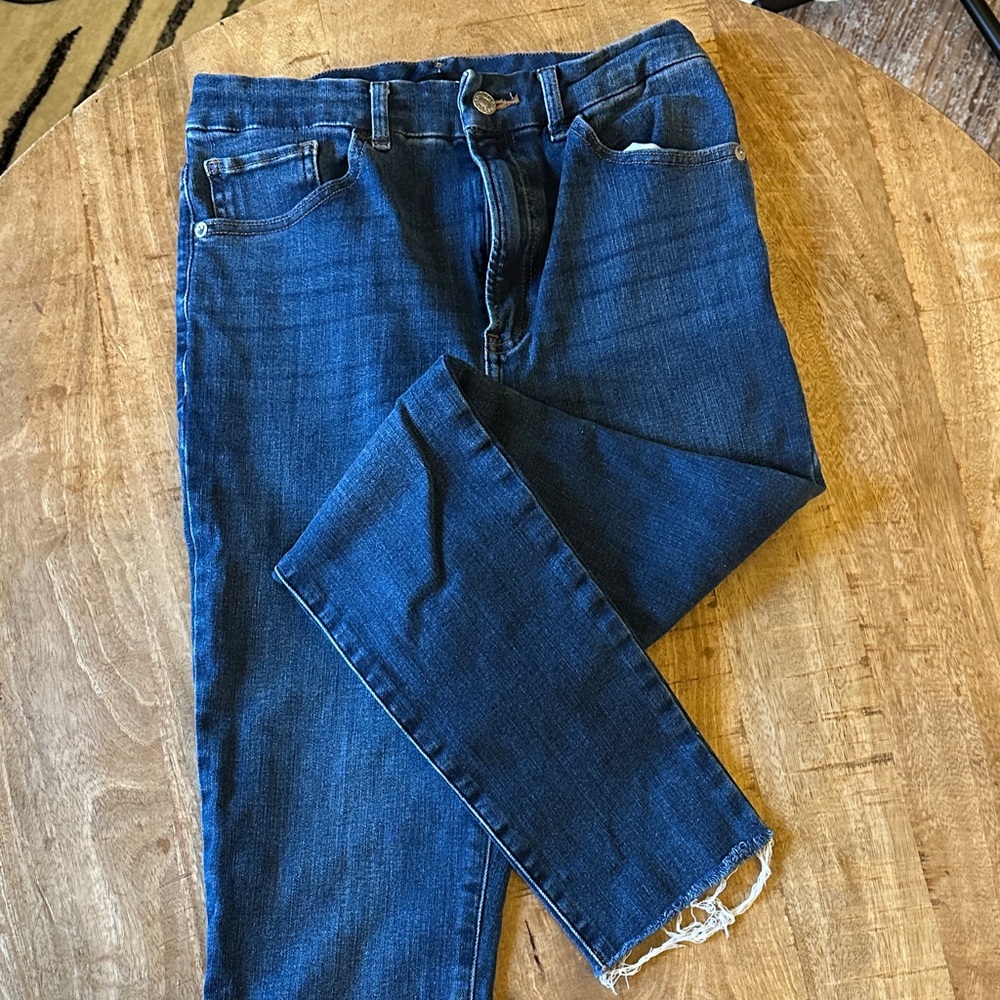 Express Women's Skinny Jeans in Deep Blue Denim